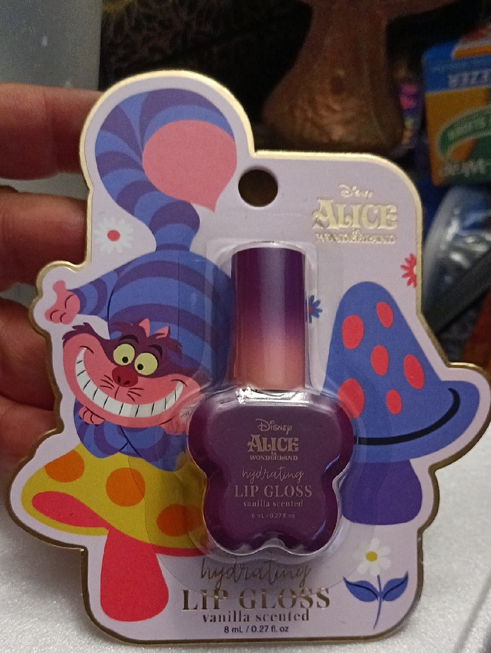 Disney Alice In wonderland Hydrating Lip Gloss Vanilla Scented